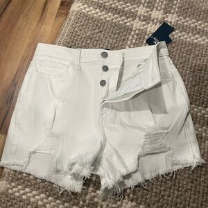 NEW With tags 
Hollister white denim distressed shorts